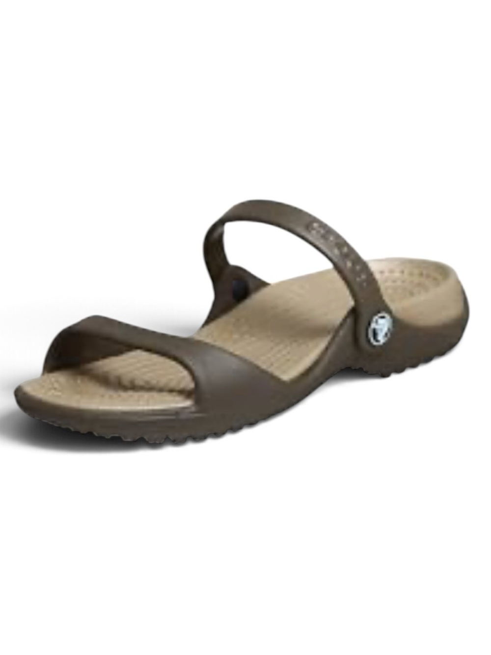 Crocs Cleo Slide Sandals In Chocolate And Khaki